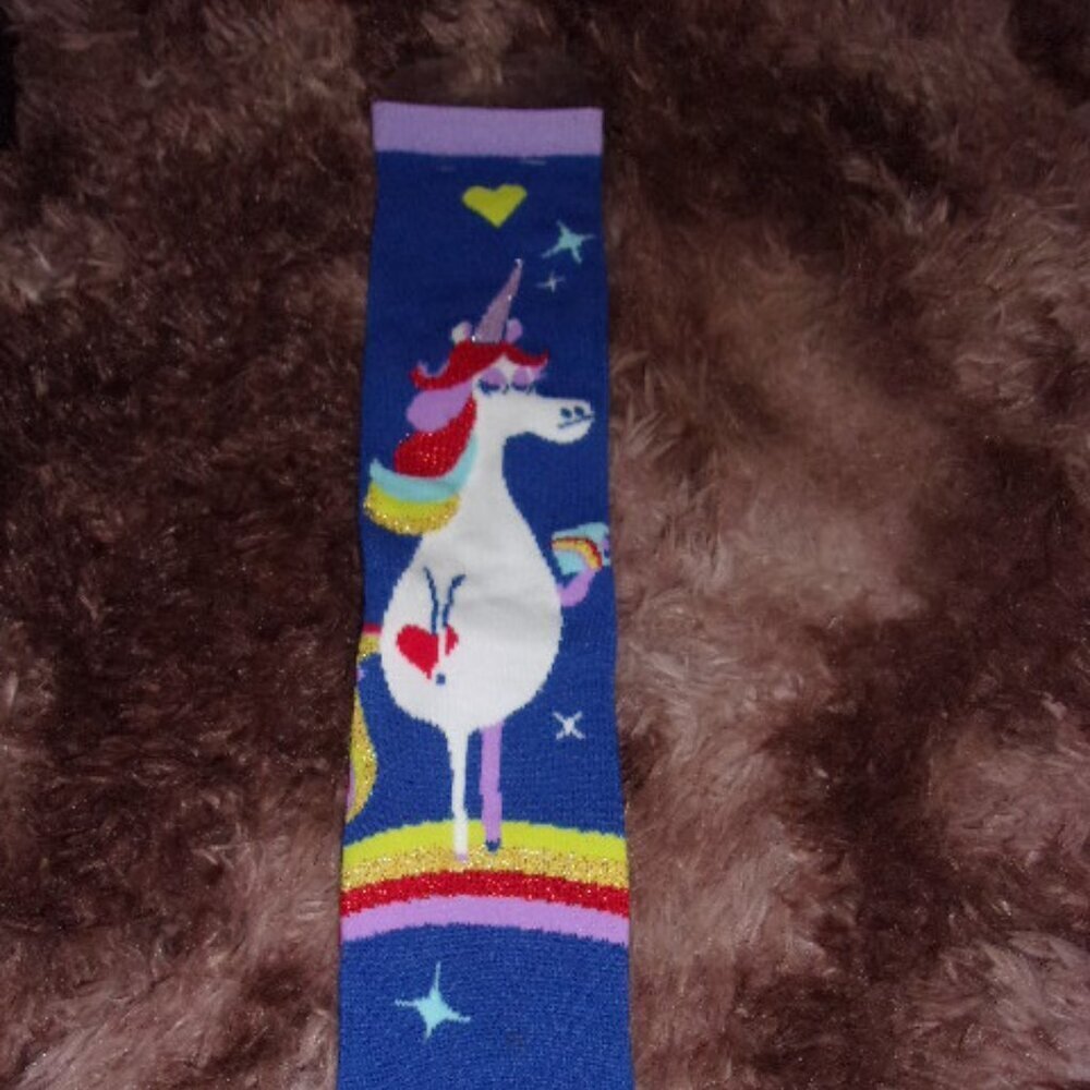 Disney Parks Exclusive Rainbow Unicorn Inside Out Unisex Socks NEW
